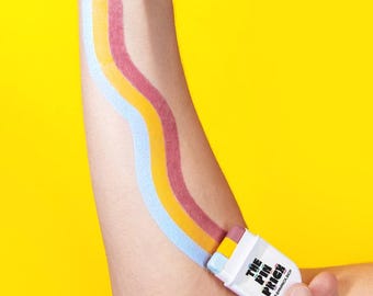 Pansexual Pride Face Paint by Fanbrush®