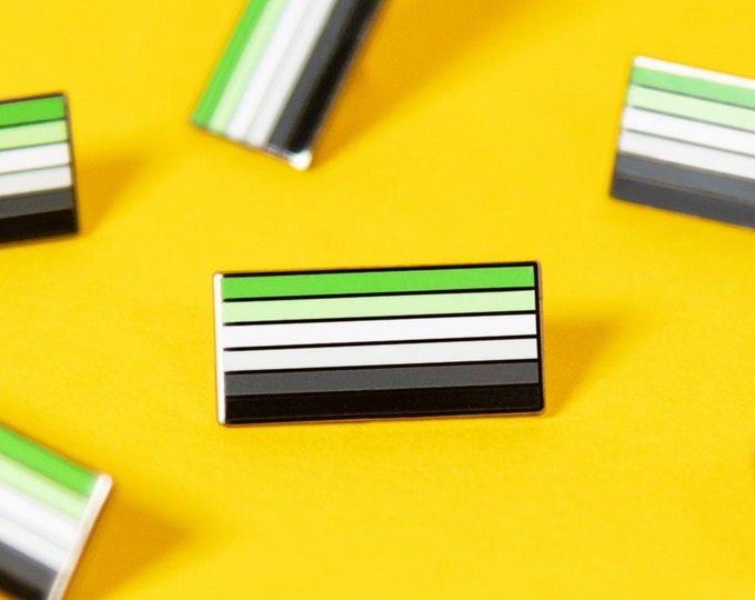The Aromantic Flag Enamel Pin