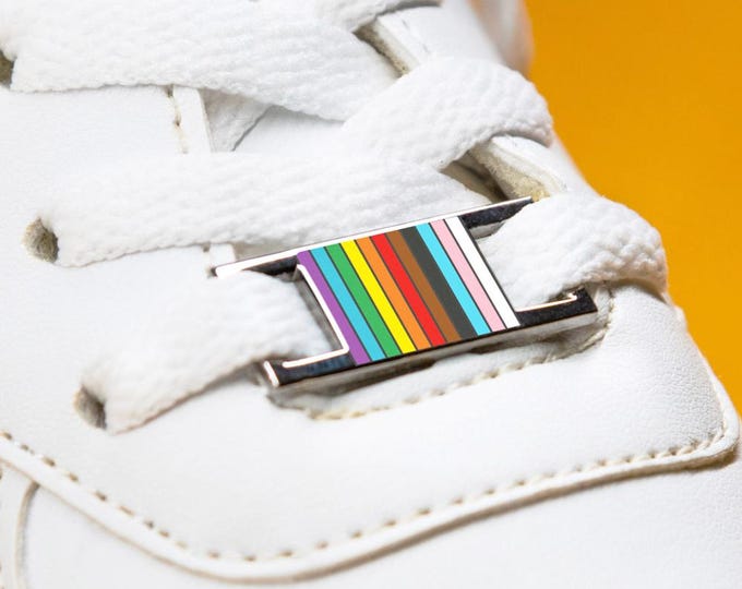 The Progress Rainbow Flag Shoelace Charms