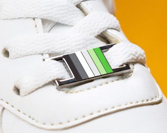 The Aromantic Flag Shoelace Charms