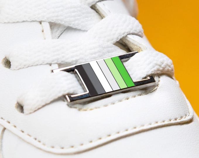 The Aromantic Flag Shoelace Charms