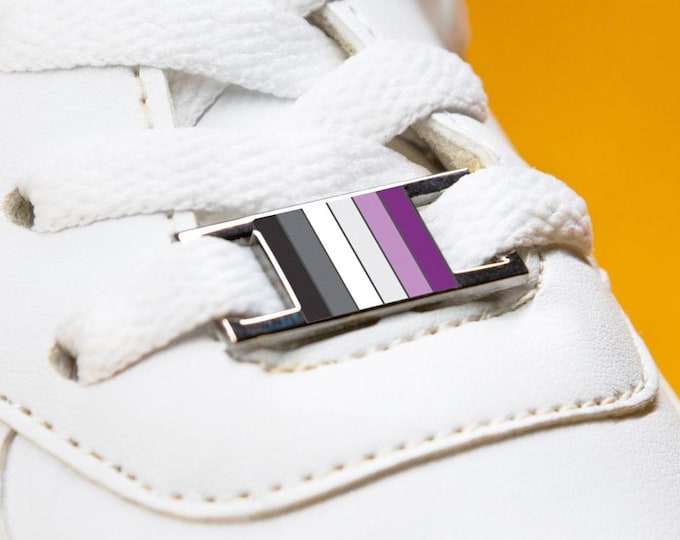 The Asexual Flag Shoelace Charms