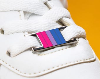 The Bisexual Flag Shoelace Charms
