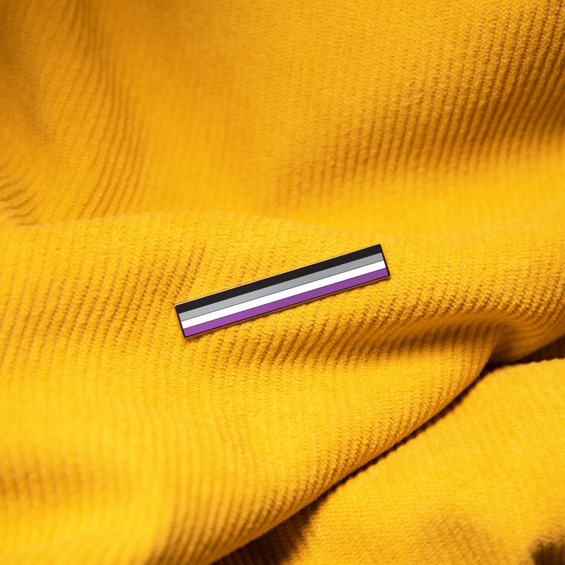 Long Asexual Flag Pin — Asexuality Pride LGBT Accessory Greysexual ...