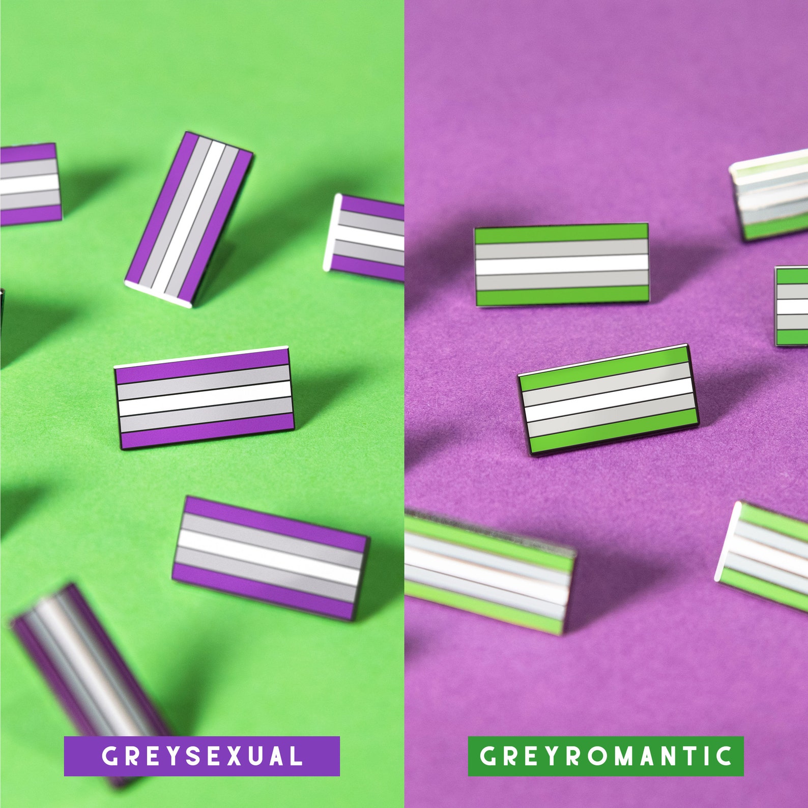 Demiromantic Flag Pin Asexual Pride Accessory Enamel Badge Queer Ace demiromantic-flag-pin-asexual-pride-accessory-enamel-badge-queer-ace