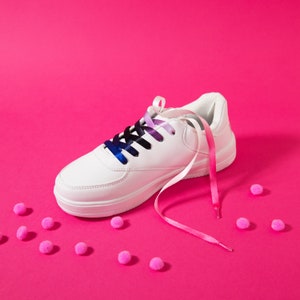 trans pride shoelaces