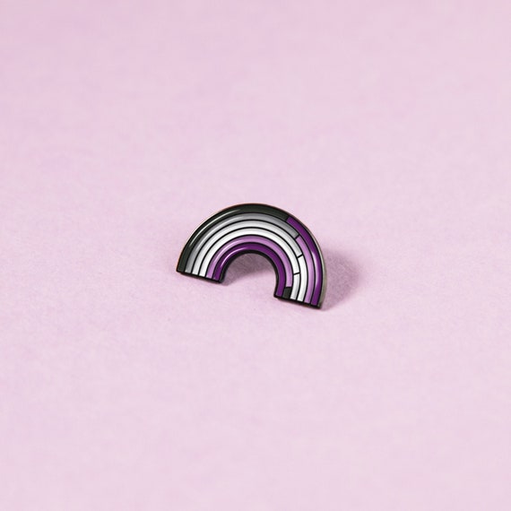 The Asexual Rainbow Enamel Pin