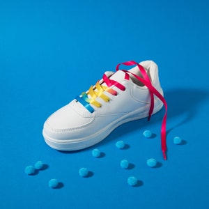 Pansexual Pride Shoelaces — Subtle LGBT Pride Flag Accessory Flag Lace Lock Sneaker Pin Charm Omnisexual Bisexual Pan Pangender Gift Present