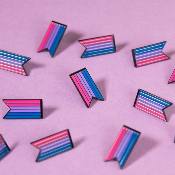 The Bisexual Ribbon Enamel Pin