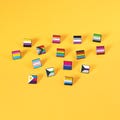Mini LGBT Pride Flag Pin — Rainbow Badge Lesbian Gay Bisexual Trans Rights Queer Enamel Prom Wedding Inclusive Keyring Necklace Bracelet
