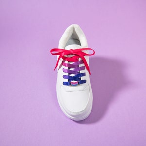 Bisexual Pride Shoelaces Subtle LGBT Rainbow Pride Accessory Pride Flag Sticker Lace Lock Charm Sneaker Gay Lesbian Queer Gift Present image 6