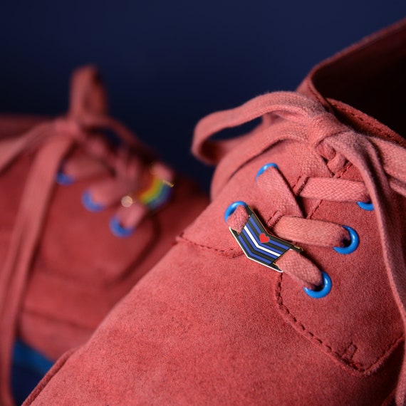 The Leather Pride Flag Shoelace Locks