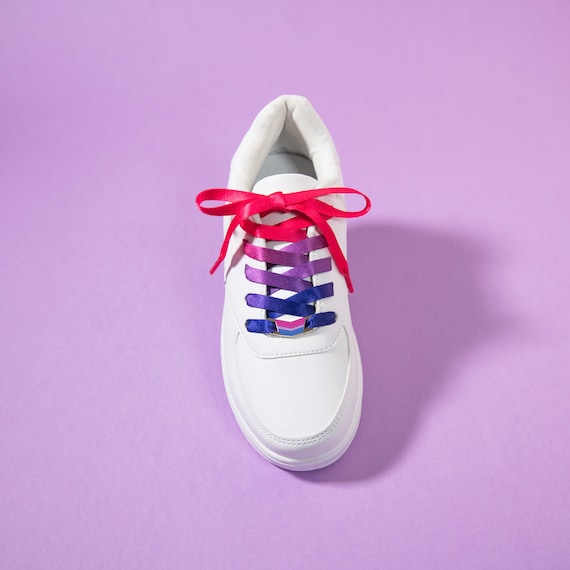 Asexual Lace Locks -- Small Subtle Gay Pride Shoelace Shoe Charm Sneaker Pendant Lgbt Gay Bisexual Biromantic Demisexual Queer Gift Present