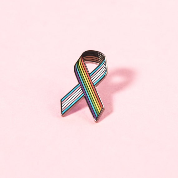 Rainbow Cancer Awareness Ribbon: OUTpatients + The Pin Prick Charity Pin