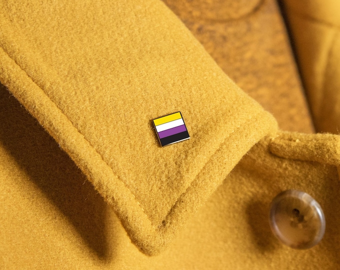 The Mini Nonbinary Pride Flag Pin