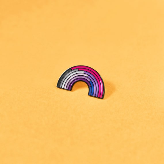 The Asexual/Bisexual Enamel Pin