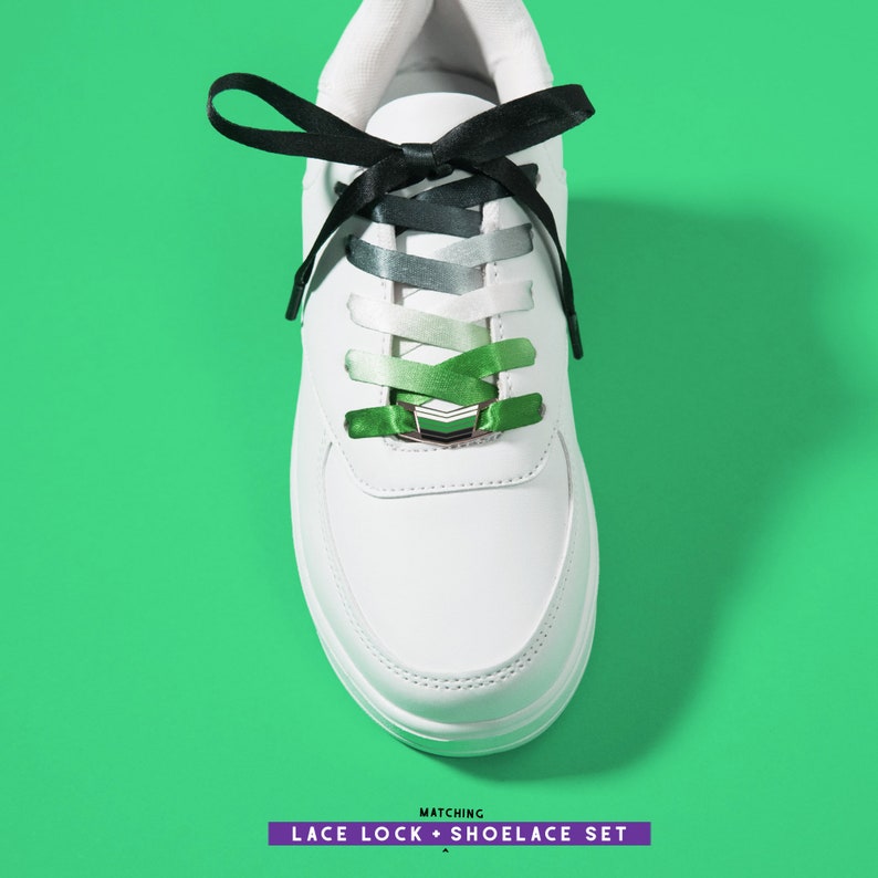 Picture of Neutrois Lace Locks Subtle LGBT Pride Shoelace Enamel Badge - Etsy