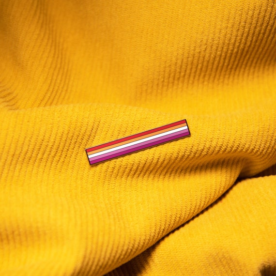 The XL Lesbian Flag Pin