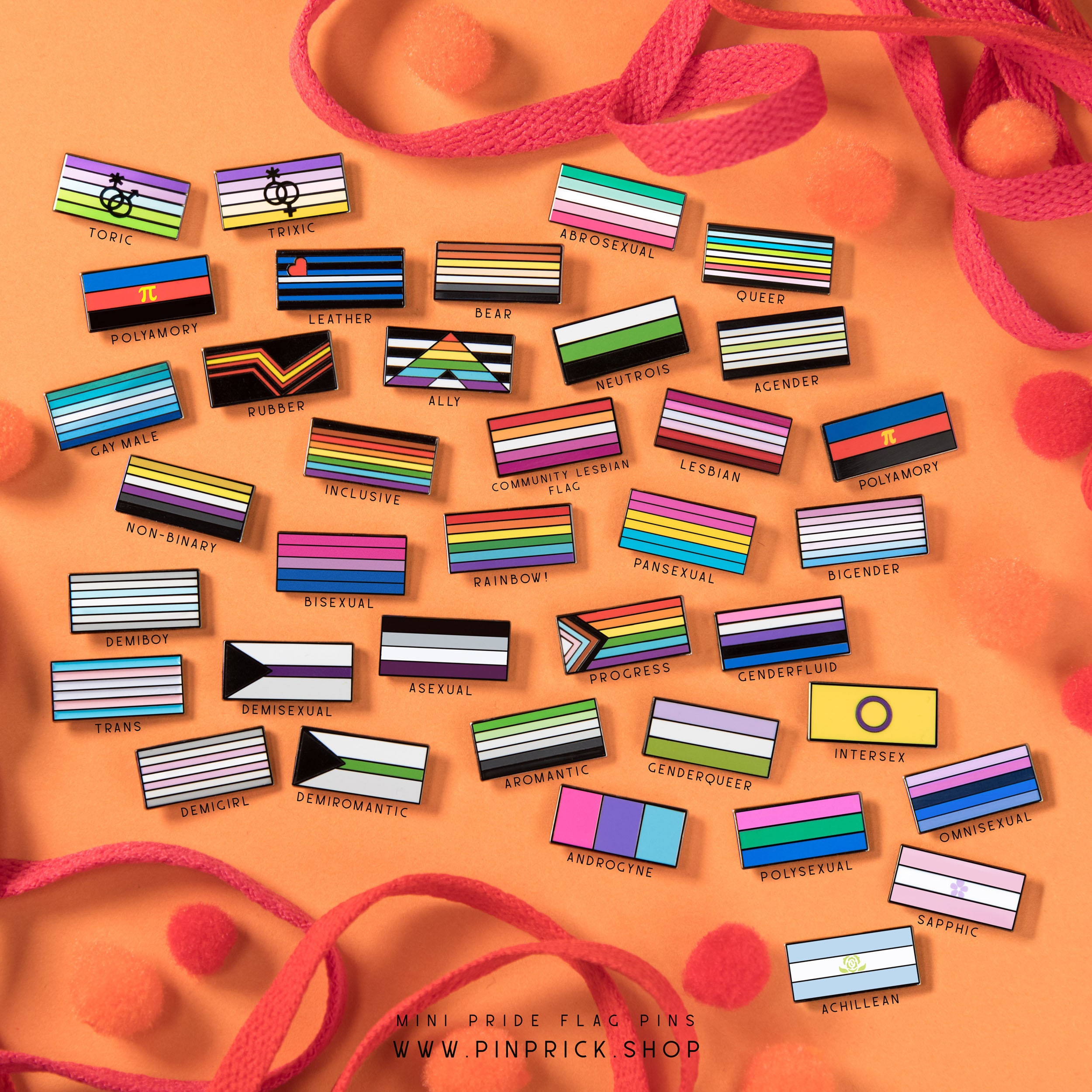 The Agender Flag Enamel Pin