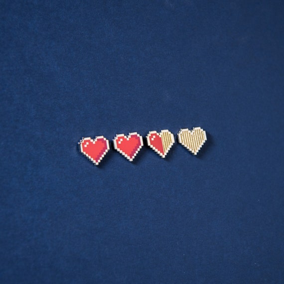 The Pixel Heart Pin