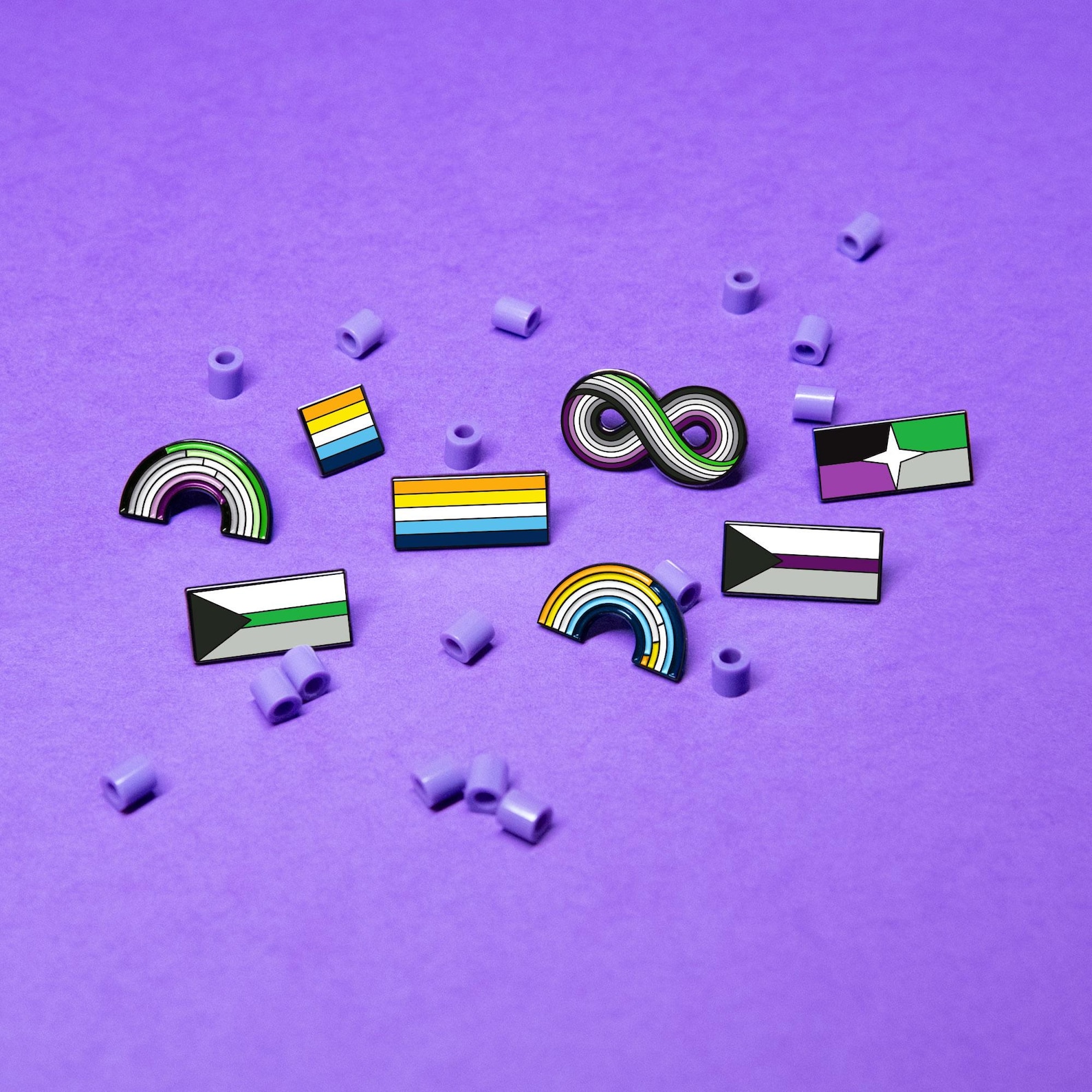 Aspec Pin Aroace Rainbow Pin — Aro Pride Accessory Badge Aromantic Acearo ...