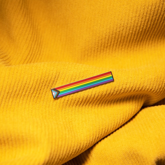 The XL Progress Rainbow Flag Pin