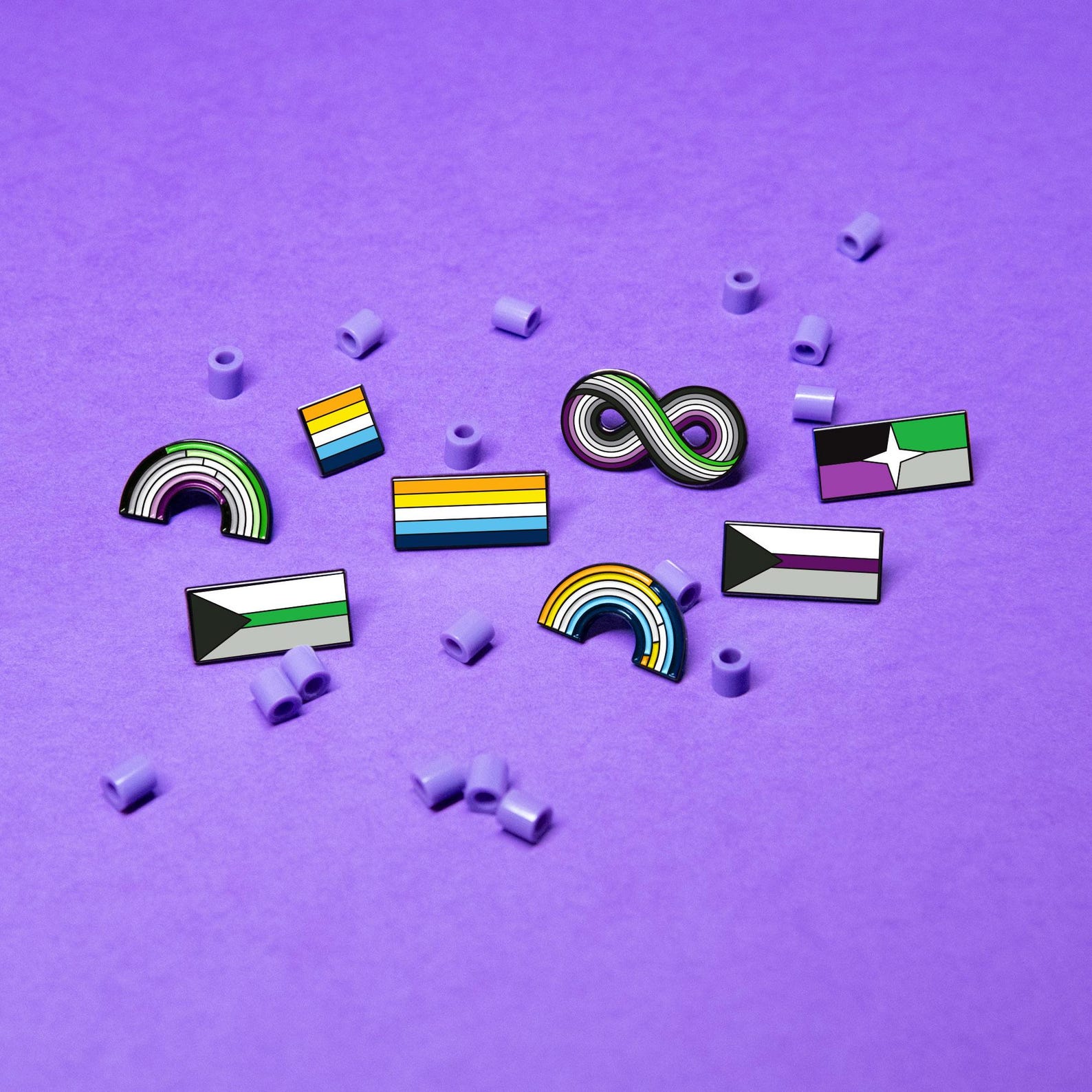 A-spec Flag Pin — Asexual Pride Accessory Enamel Badge Ace Aro ...