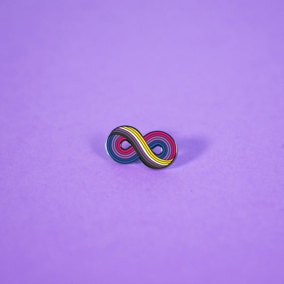 Infinitely Nonbinary-Bisexual Enamel Pin
