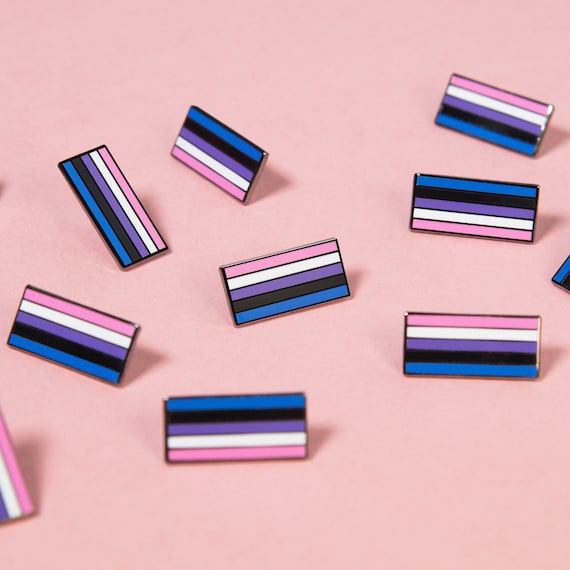 The Genderfluid Flag Enamel Pin