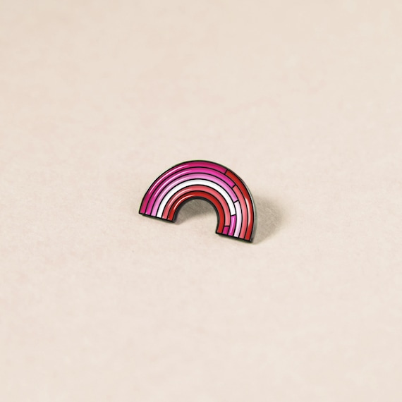 The Lesbian Rainbow Enamel Pin