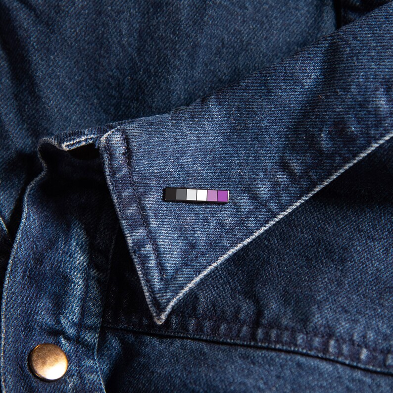Aspec Pin Asexual Baton Pin — Minimalist Pride Flag Accessory Queer Aspec Ace ...