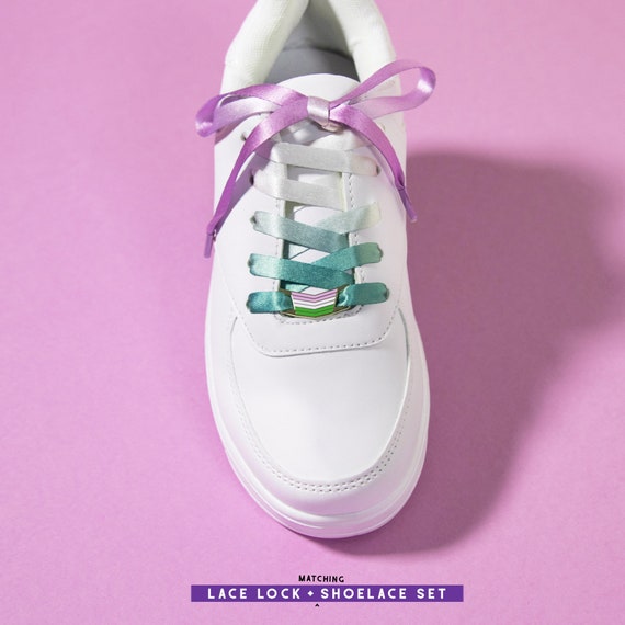 Genderqueer Lace Locks Subtle LGBT Pride Shoelace Enamel Badge Shoe Charm  Gender Fluid Nonbinary Transgender Genderfluid Enby Agender 