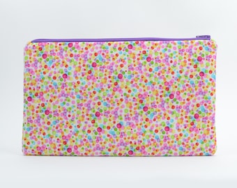 Vik Confetti Flat Pouch // Clutch, Makeup Bag, Cosmetic Bag, Bag Accessory