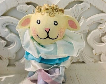 Vintage inspired lamb knee hugger doll