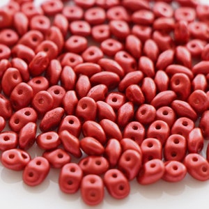 10 gr Superduo Matte metallic lava 5*2.5 mm, Czech glass beads, two-hole beads CHOOSE QUANTITY for discount