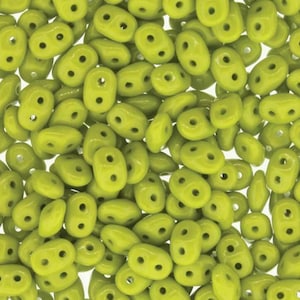 10 gr Superduo opaque olivine 5*2.5 mm, Czech glass beads, two-hole beads CHOOSE QUANTITY for discount