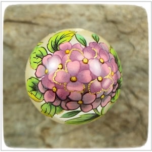 Tensha beads 16 mm, lily of the valley on pearl, handmade Japanese beads tensha, round beads, focal beads, 2/5/10 pcs