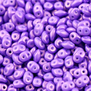 10 gr Superduo Gold Shine Purple beads 5*2.5 mm, Czech glass beads, two-hole beads CHOOSE QUANTITY for discount