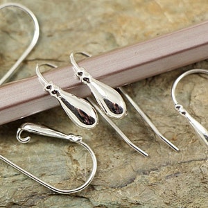 LAST 1 Luxury Earwires sterling silver hooks HIGH QUALITY