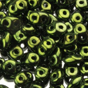 10 gr Superduo Luster Metallic Olivine beads 5*2.5 mm, Czech glass beads, two-hole beads CHOOSE QUANTITY for discount
