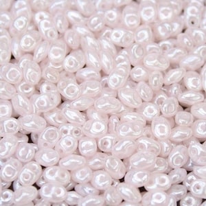 10 gr Superduo Luster Milkysoft rosaline beads 5*2.5 mm, Czech glass beads, two-hole beads CHOOSE QUANTITY for discount