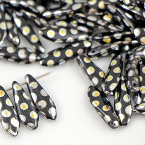Daggers Czech beads 1-hole 5*16 mm glass beads, petal beads, leaf beads, peacock beads (25 pcs) or CHOOSE QUANTITY for discount