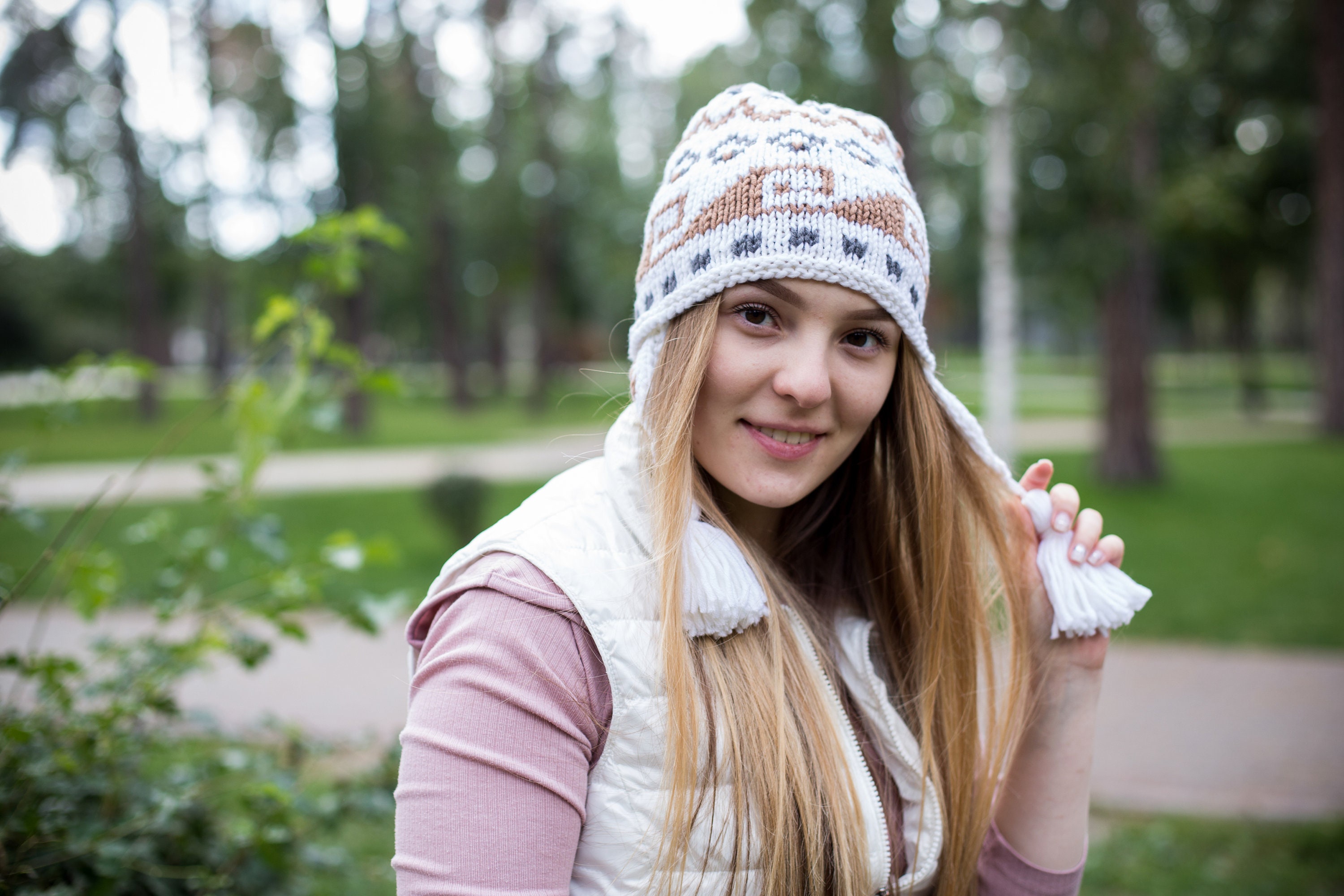 Cappello Invernale In Lana Con Paraorecchie Per Donna E Uomo | Berretto Maglia Con Pompon E Cordino Regolabile | Unisex Per Freddo