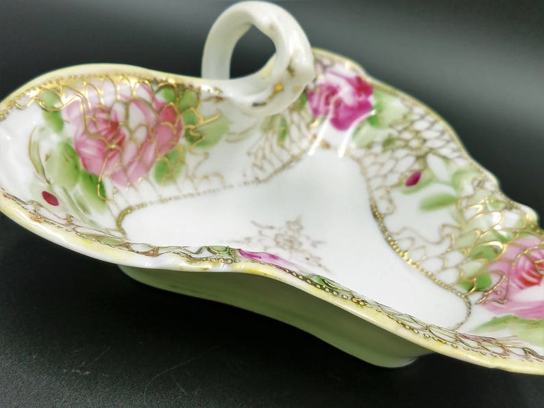 NAPPY DISH hand Painted Nippon Noritake Nappy Dish Pink Etsy