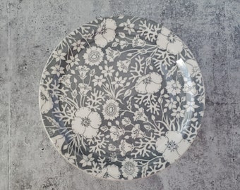 RARE WALLACE PLATES ~ Festival Gray Luncheon Plates ~ 9 inch ~Rare Gray Color ~Mid Century~ Restaurant Dinnerware ~ Made in Los Angeles, Ca