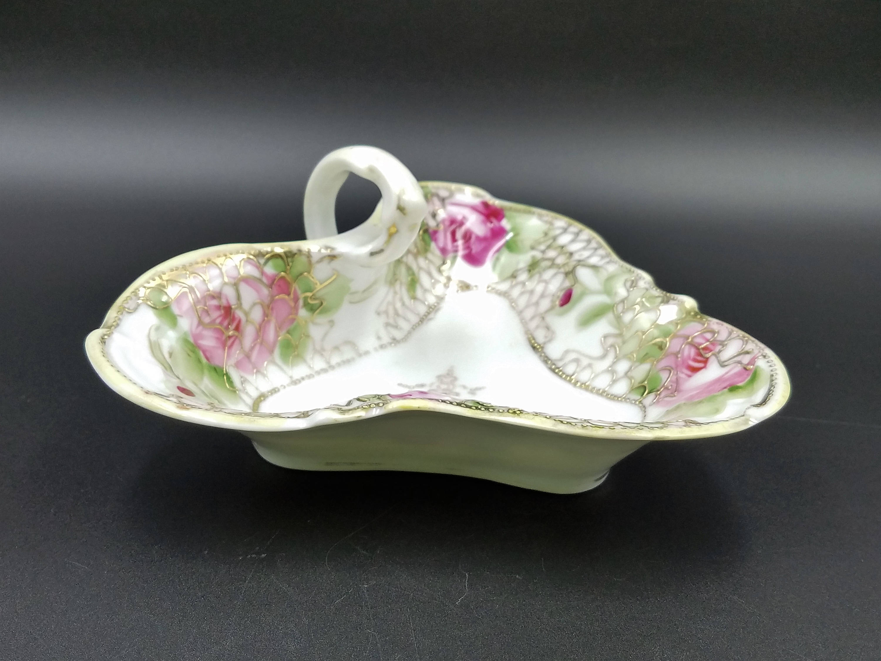 NAPPY DISH hand Painted Nippon Noritake Nappy Dish Pink Etsy