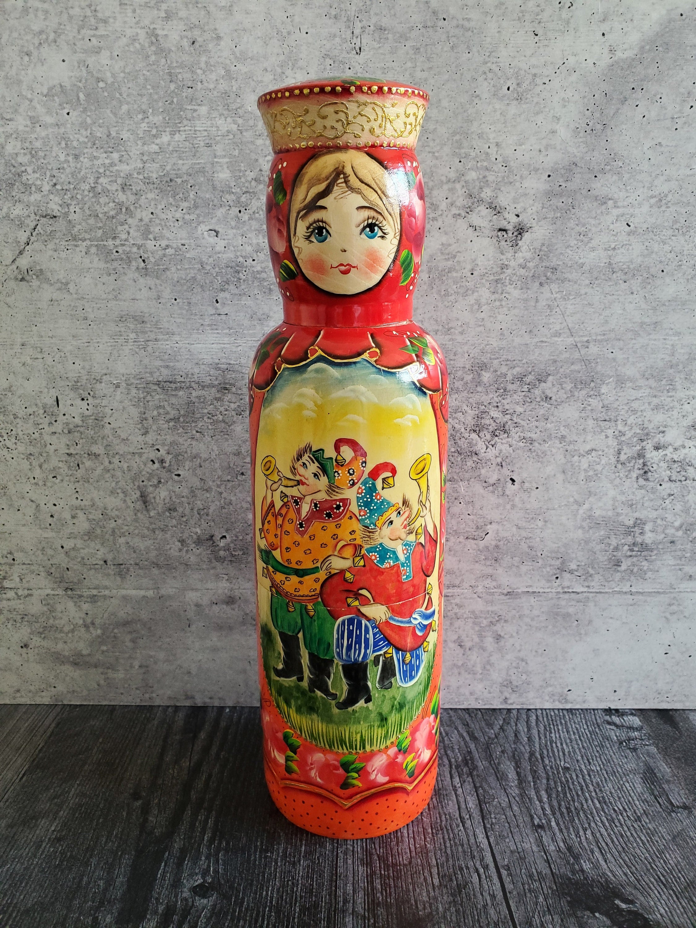 MATRYOSHKA BOTTLE HOLDER Russian Vodka Holder Handpainted - Etsy