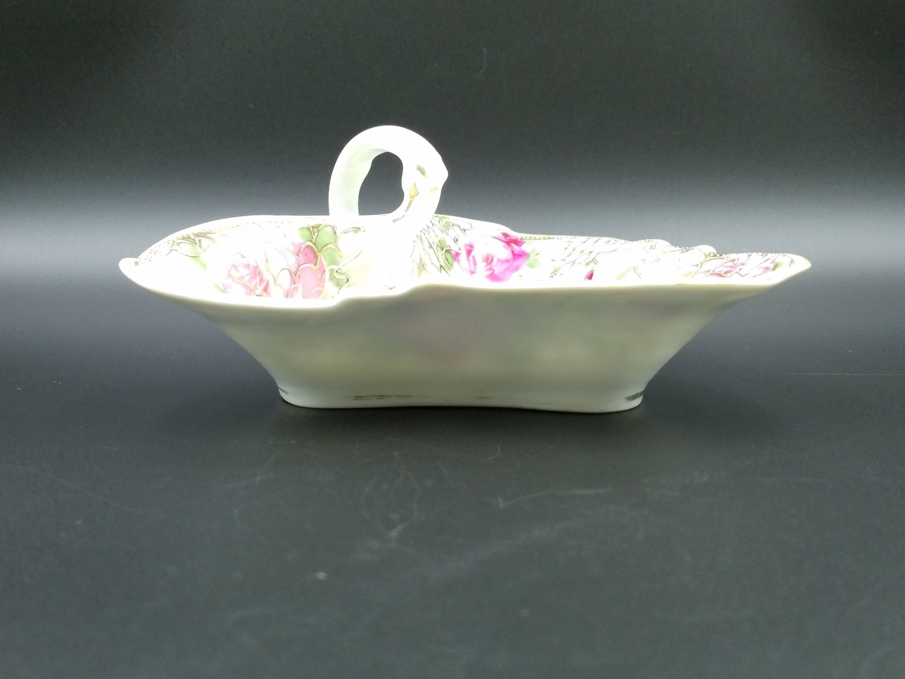 NAPPY DISH hand Painted Nippon Noritake Nappy Dish Pink Etsy
