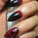 Jenn reviewed Gothic Stiletto Pentagram Nails, Black Red, Halloween Nails,  Cosplay Nails, Drag Nails, Acrylic Fake Press Glue on, Witch, Devil, Costume