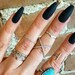 Ashley reviewed Matte Black Coffin Nails, Gothic Press on Glue on Nails, Acrylic Fake Nails, Goth False Nails, Also Stiletto, Square, Oval, Long or Short